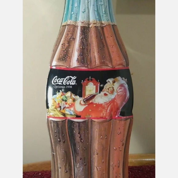 LARGE HINGED COCA COLA BOTTLE SHAPED, CHRISTMAS TI - Picture 1 of 10